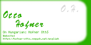 otto hofner business card